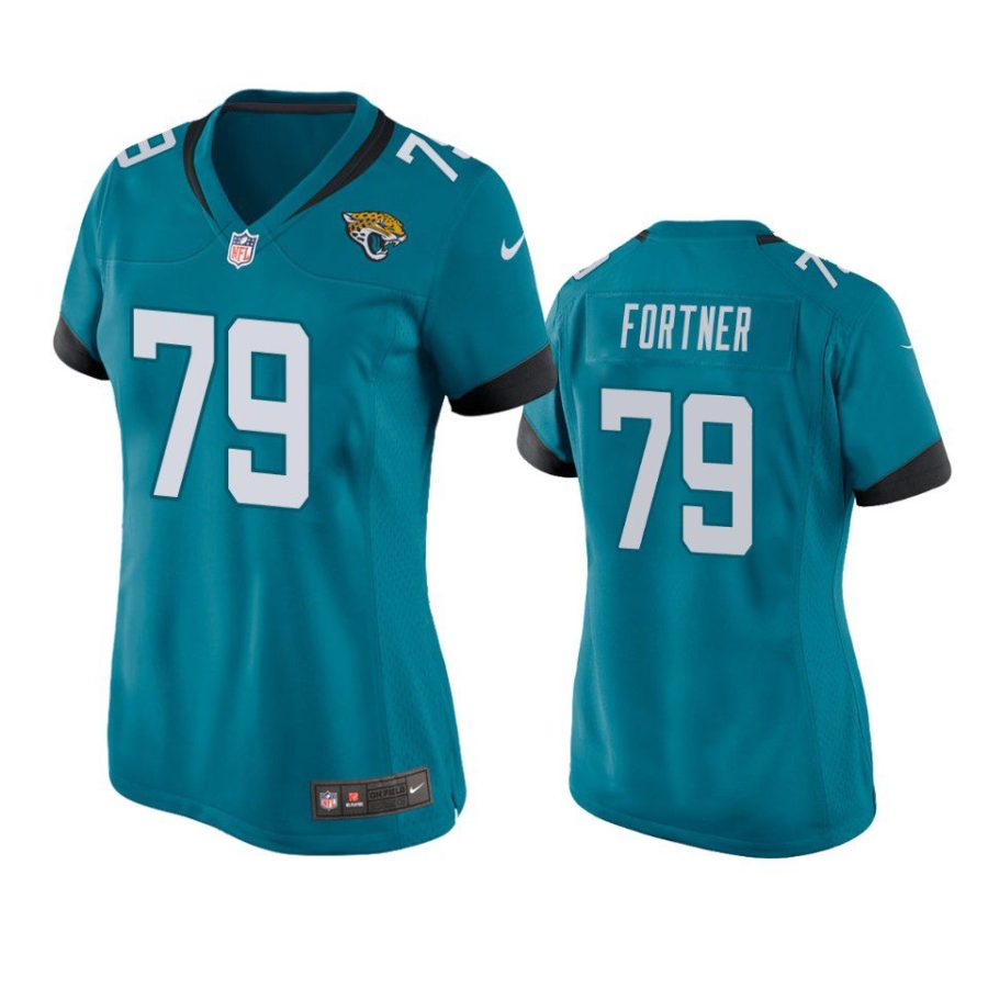 women luke fortner jaguars game teal jersey