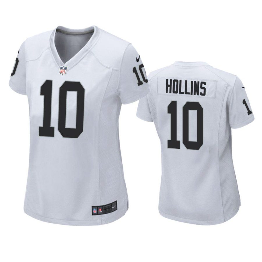 women mack hollins raiders game white jersey