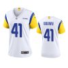 women malcolm brown rams alternate game white jersey