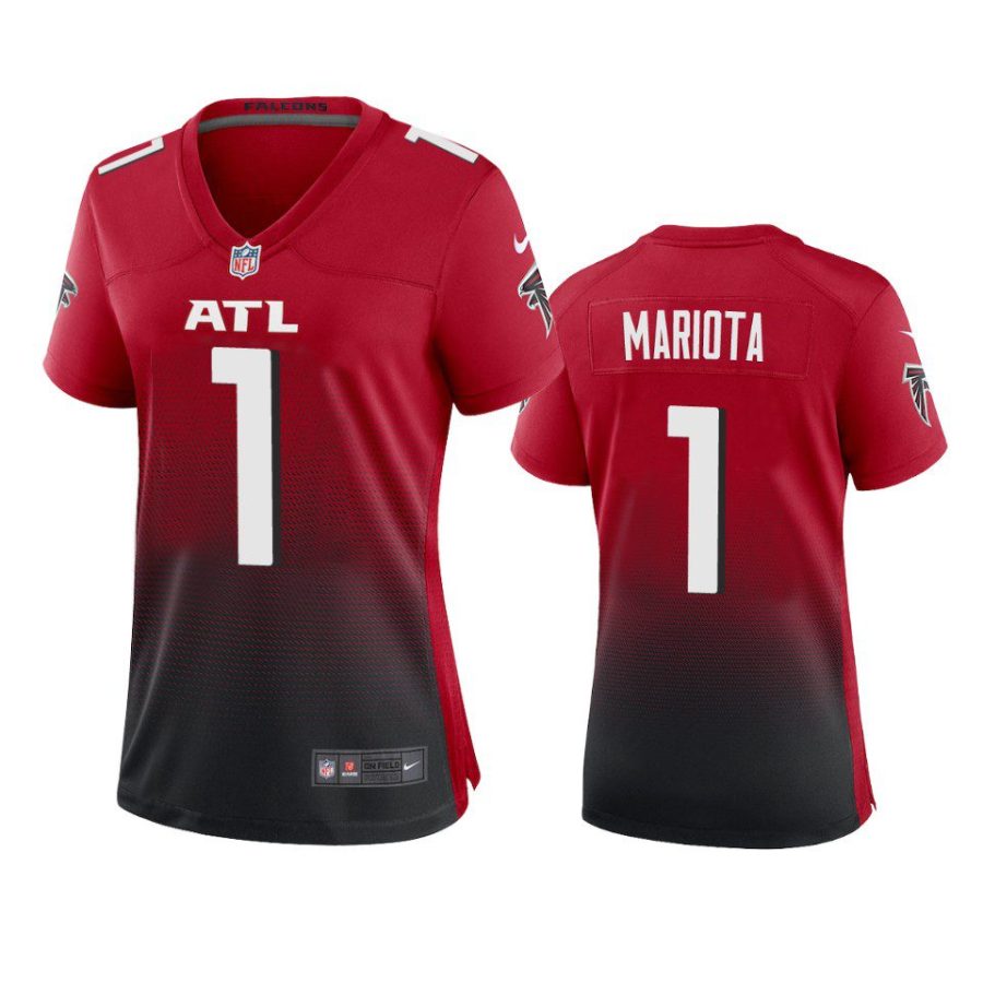 women marcus mariota falcons alternate game red jersey