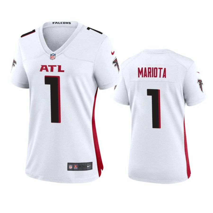 women marcus mariota falcons game white jersey