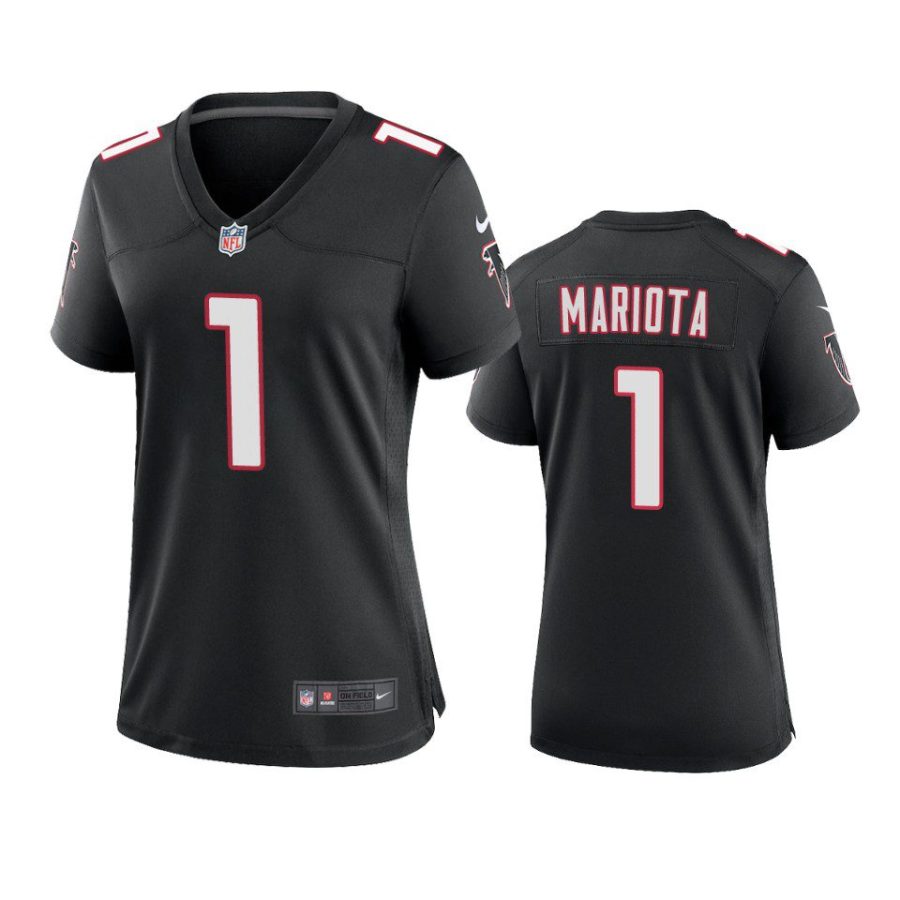 women marcus mariota falcons throwback game black jersey