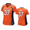 women marlon mack broncos game orange jersey