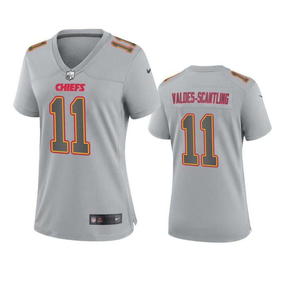 women marquez valdes scantling chiefs gray atmosphere fashion game jersey