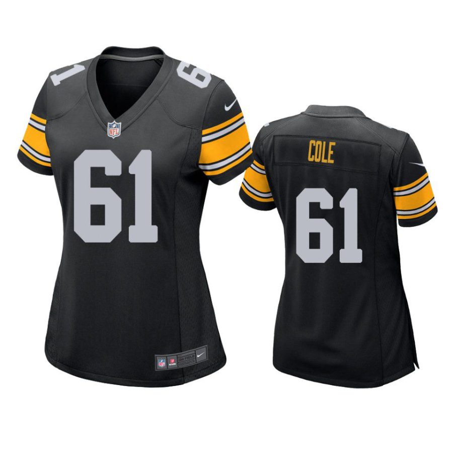 women mason cole steelers game black jersey