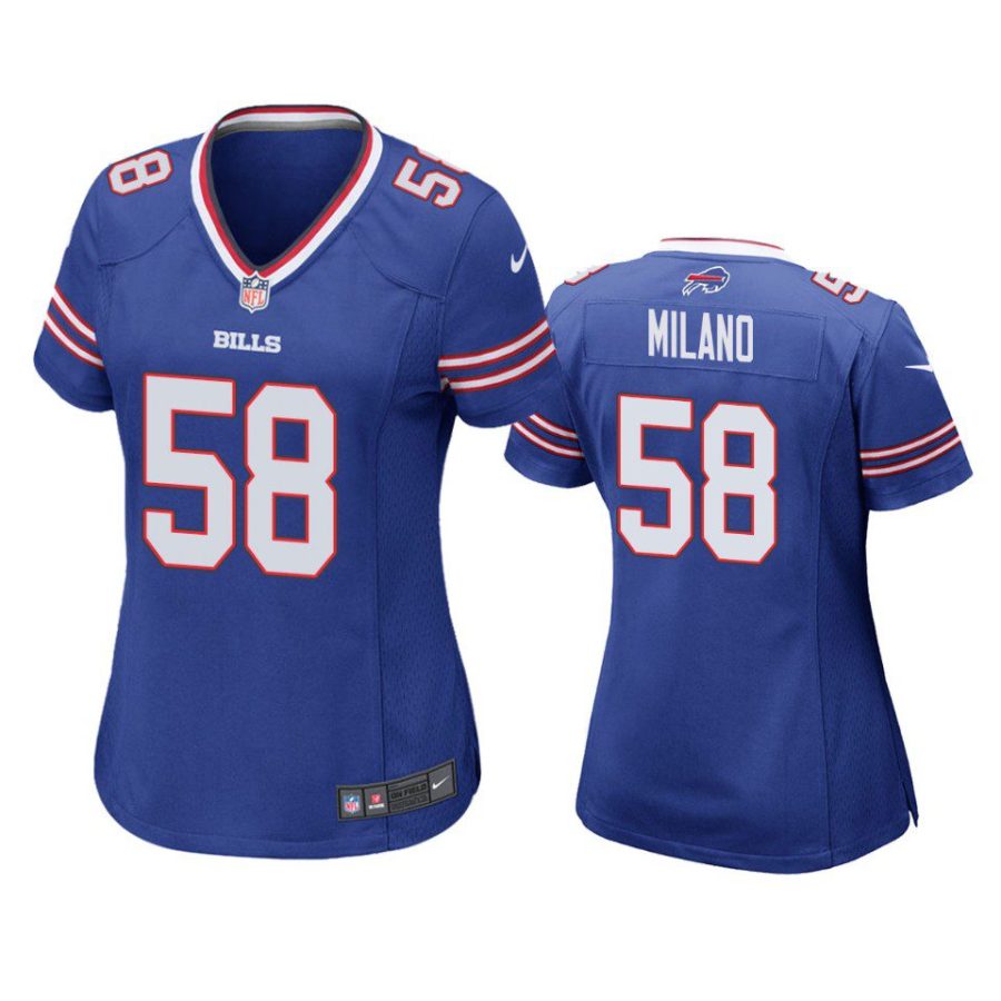 women matt milano bills game royal jersey