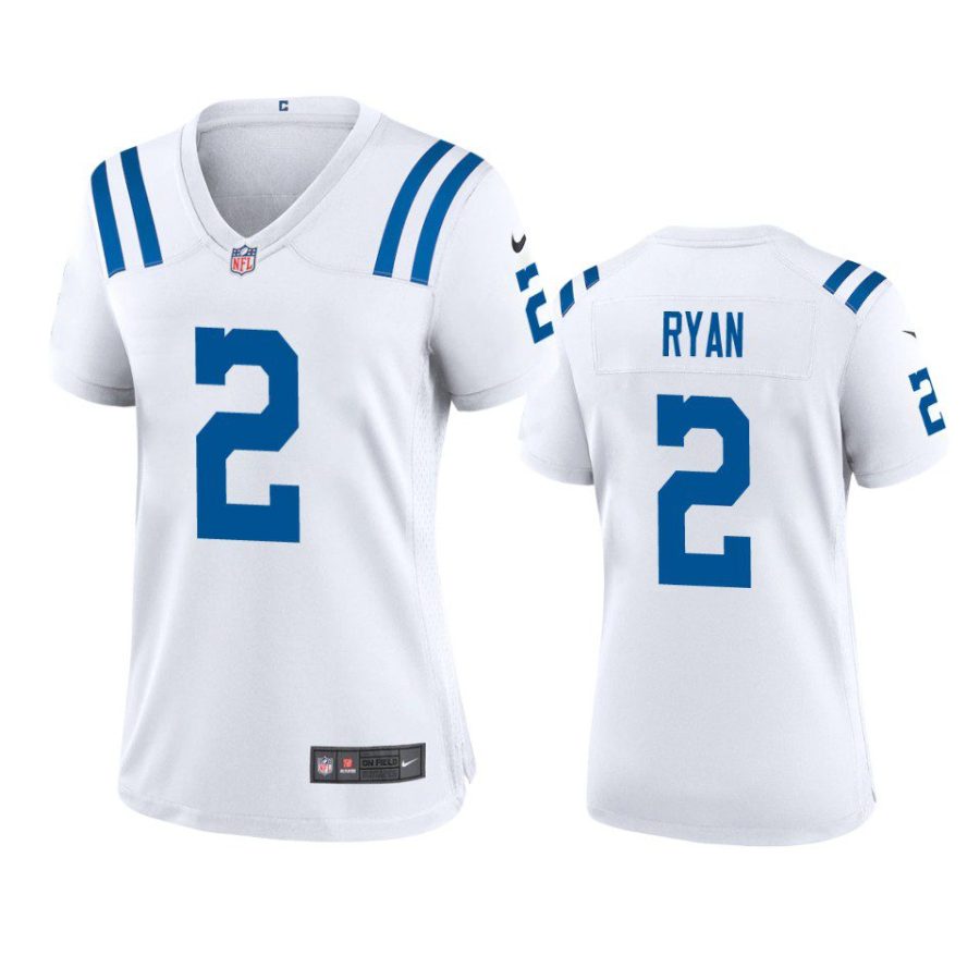 women matt ryan colts game white jersey