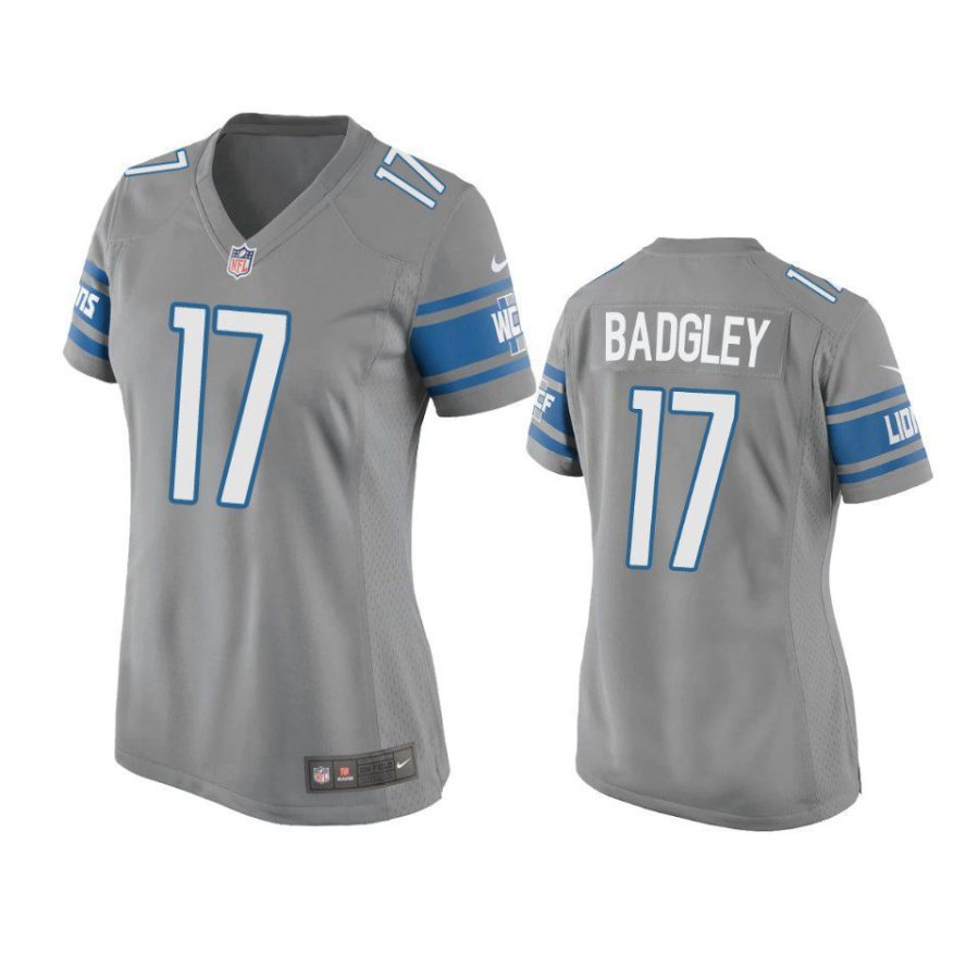 women michael badgley lions game silver jersey