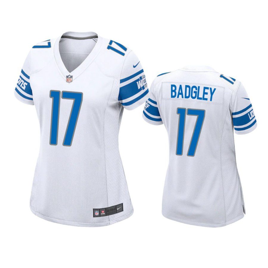 women michael badgley lions game white jersey