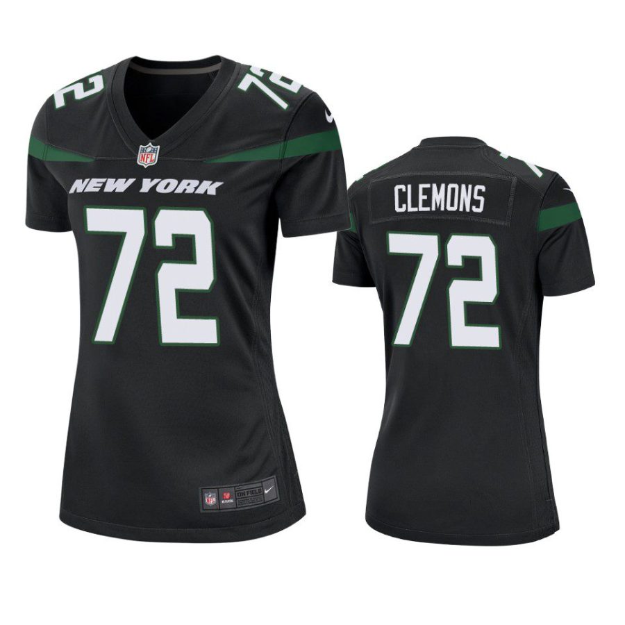 women micheal clemons jets game black jersey