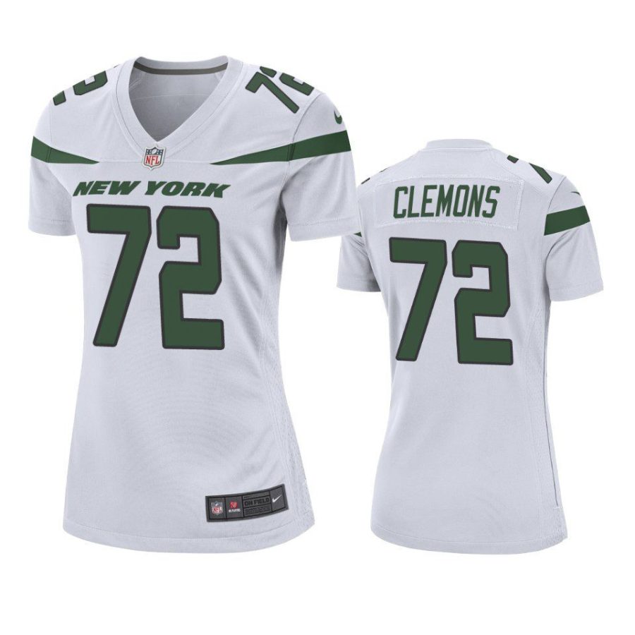 women micheal clemons jets game white jersey