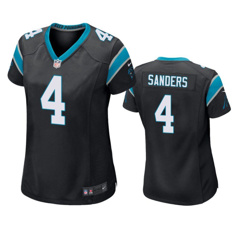 women miles sanders panthers game black jersey