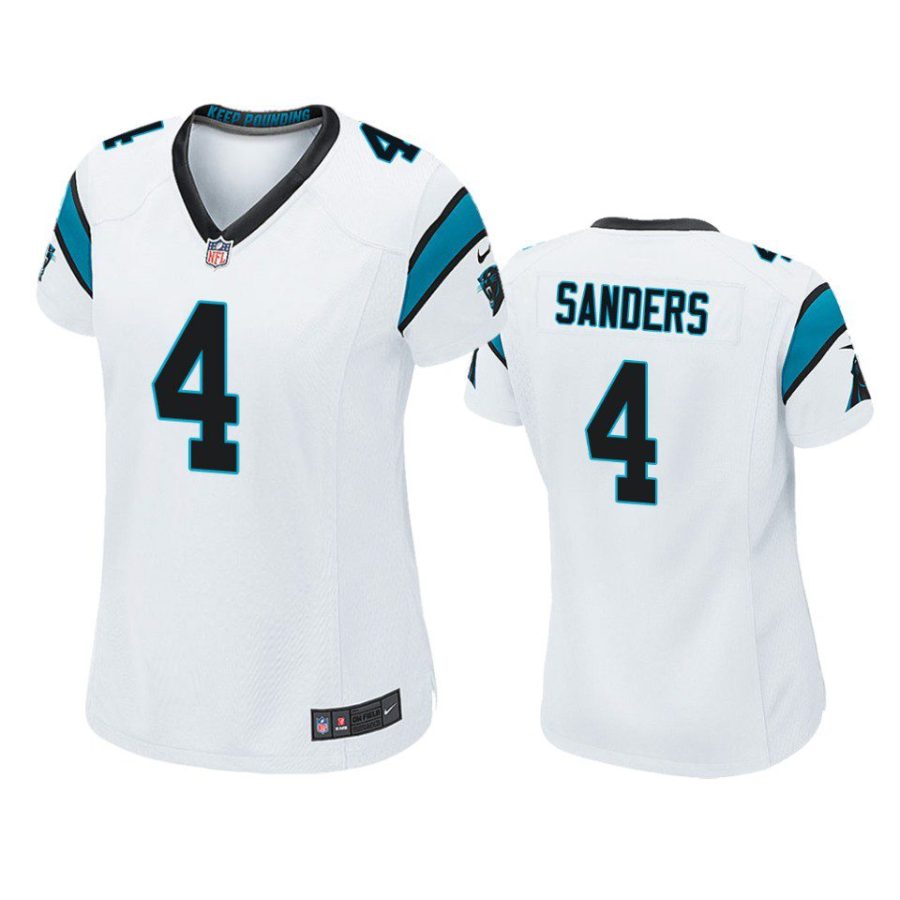 women miles sanders panthers game white jersey