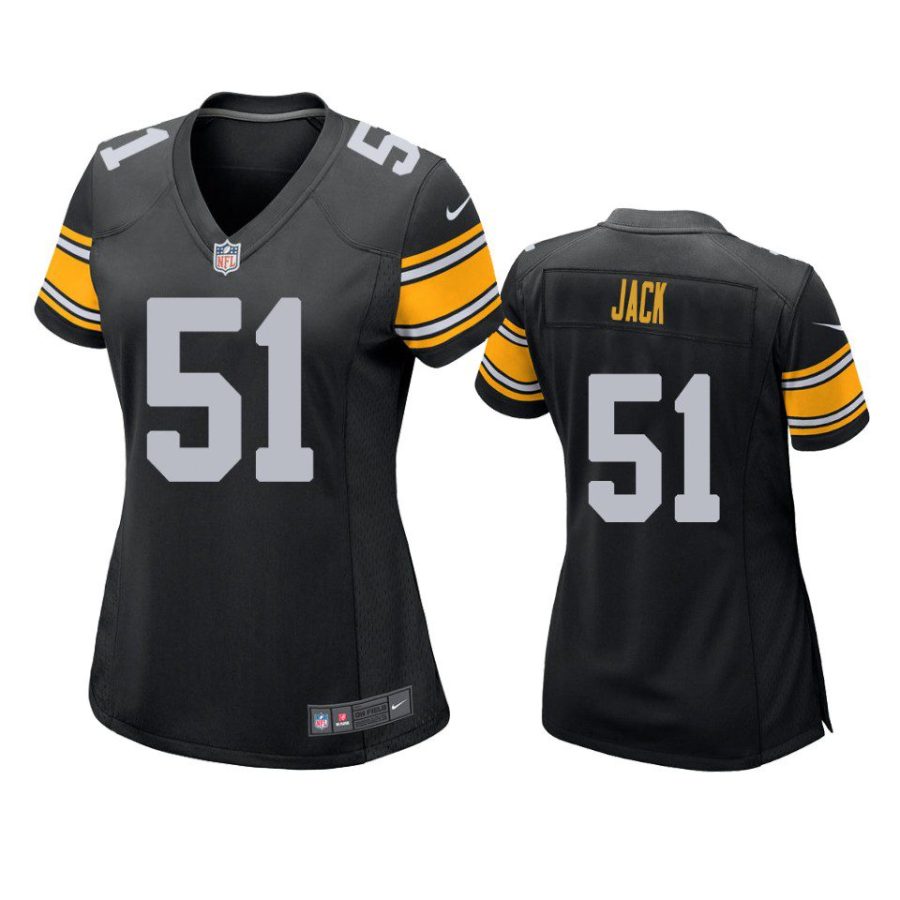 women myles jack steelers game black jersey