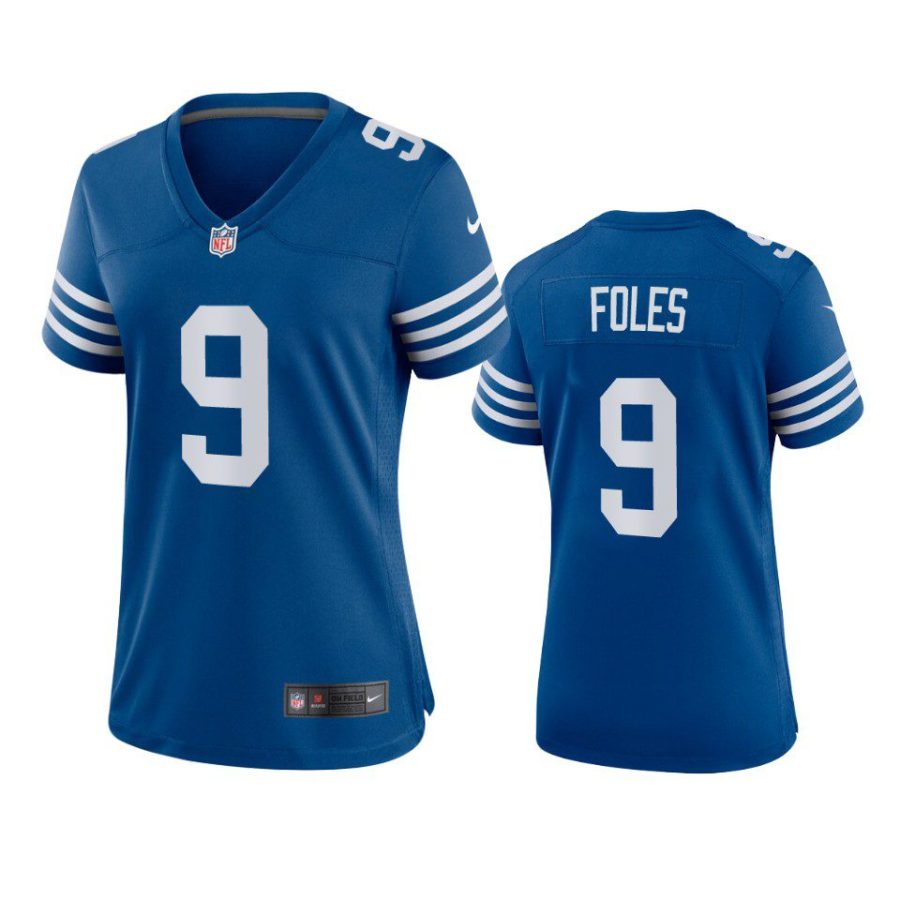 women nick foles colts alternate game royal jersey