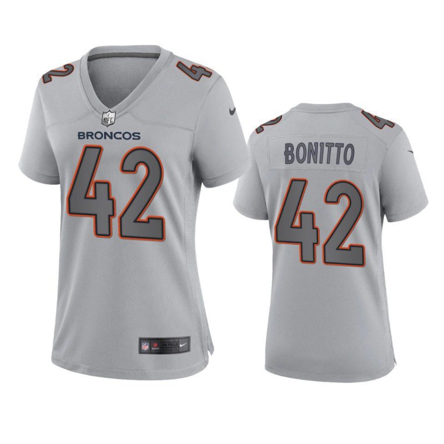 women nik bonitto broncos atmosphere fashion game gray jersey