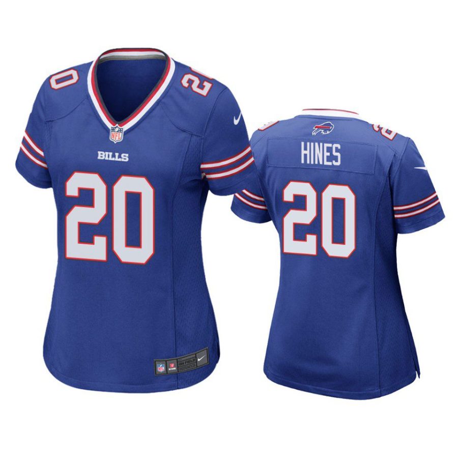 women nyheim hines bills game royal jersey