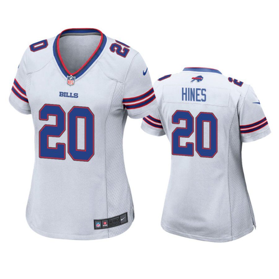 women nyheim hines bills game white jersey