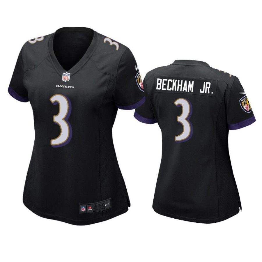 women odell beckham jr. ravens game black jersey