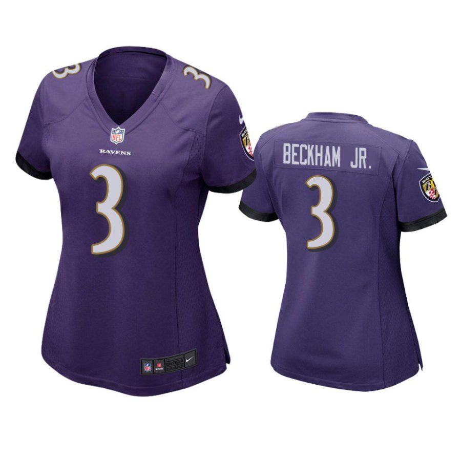 women odell beckham jr. ravens game purple jersey