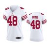 women oren burks 49ers game white jersey