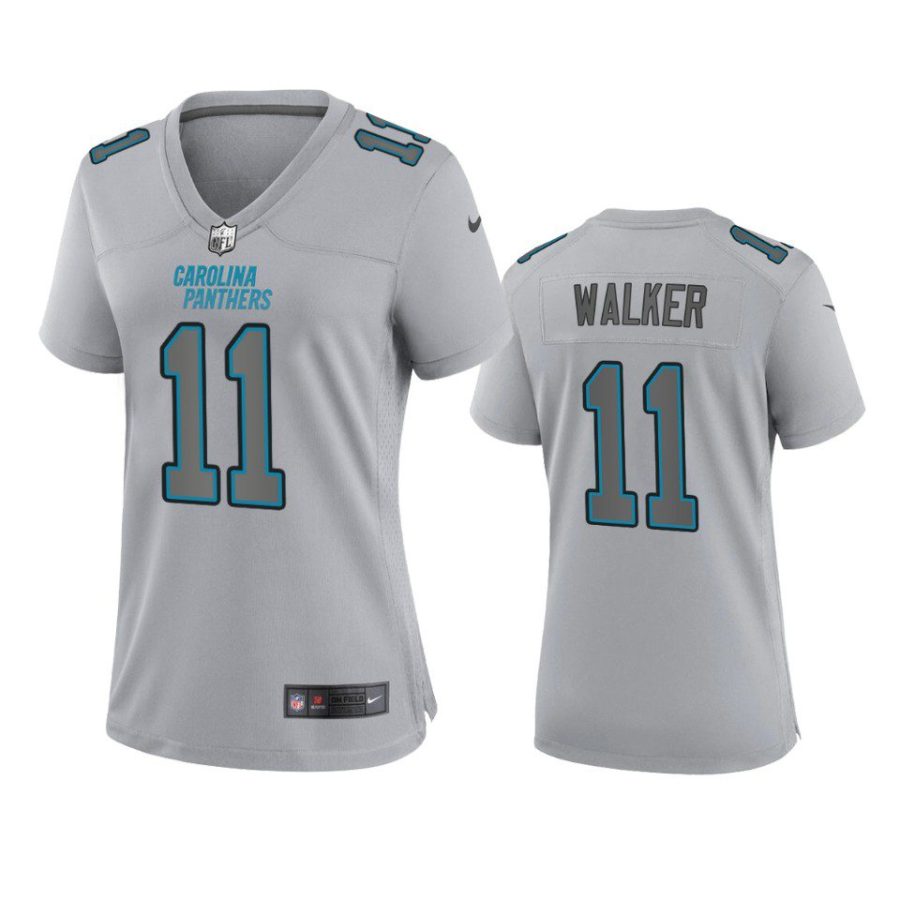 women p.j. walker panthers gray atmosphere fashion game jersey