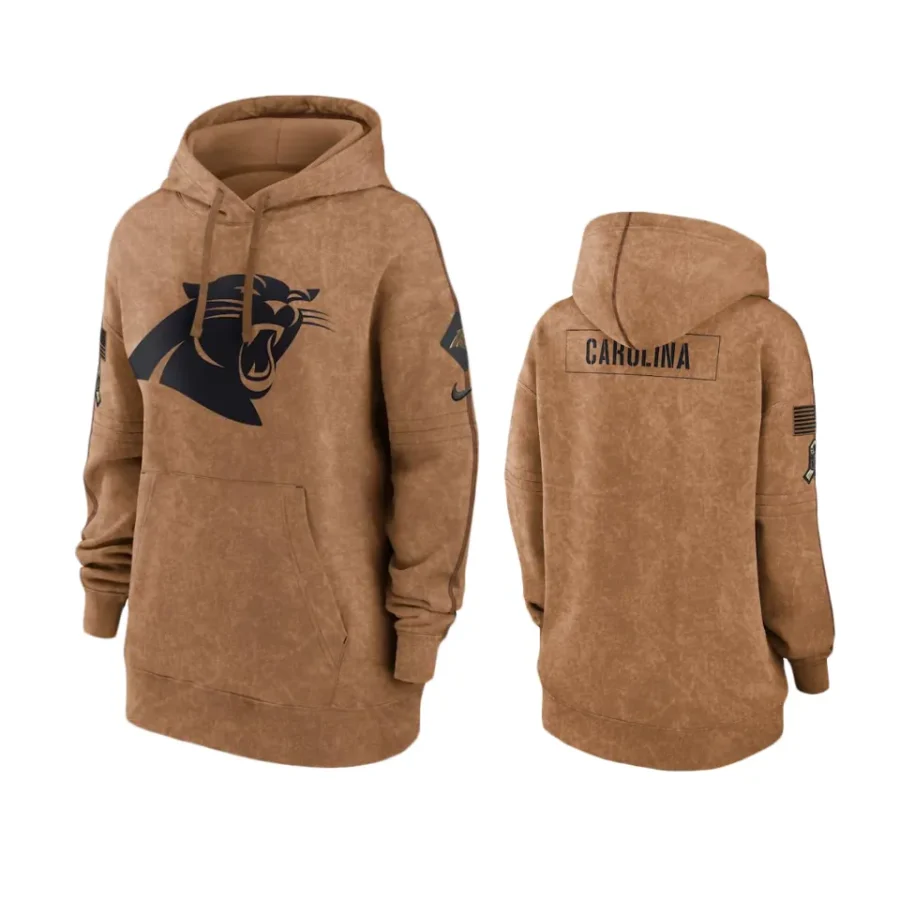 women panthers brown 2023 salute to service hoodie