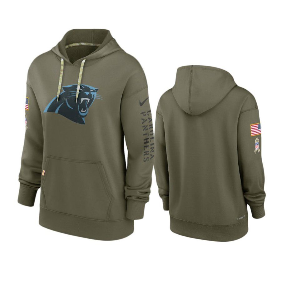 women panthers olive 2022 salute to service hoodie