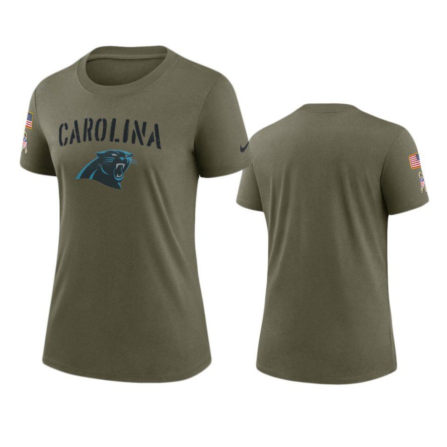 women panthers olive 2022 salute to service legend t shirt