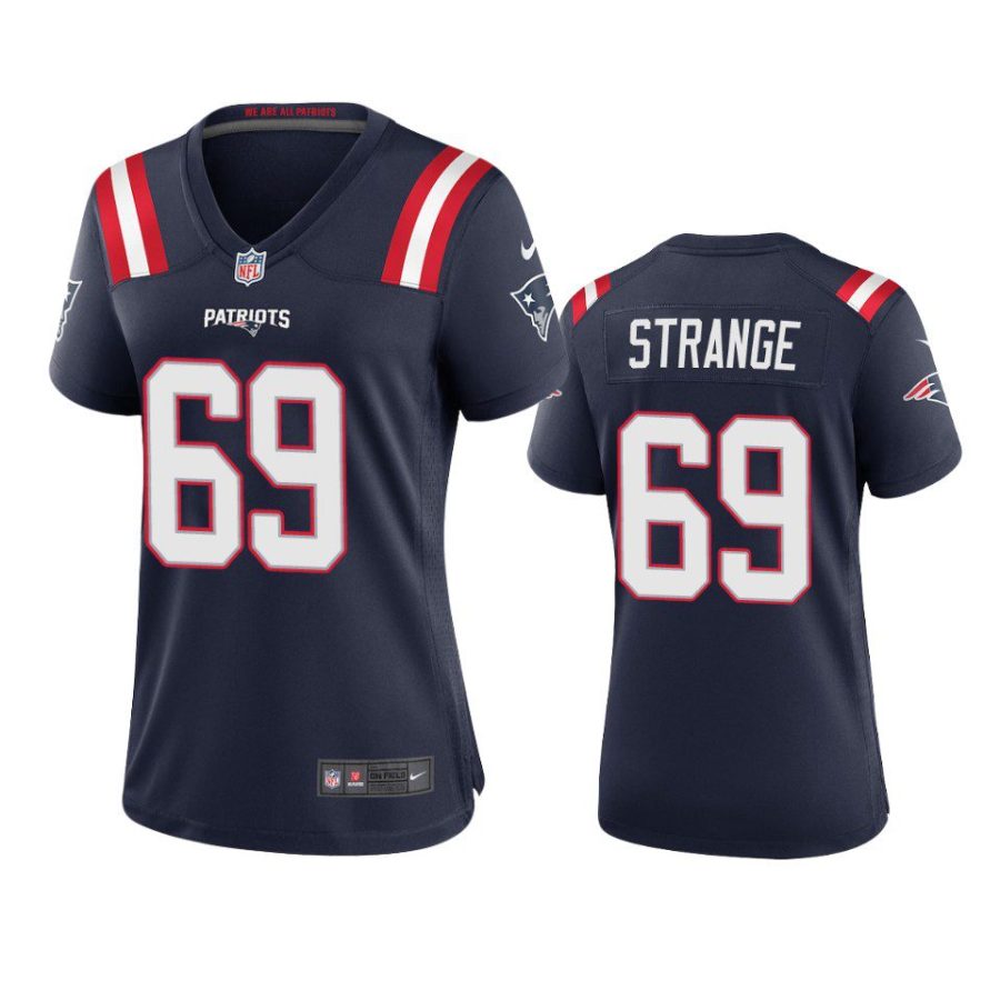 women patriots cole strange game navy jersey