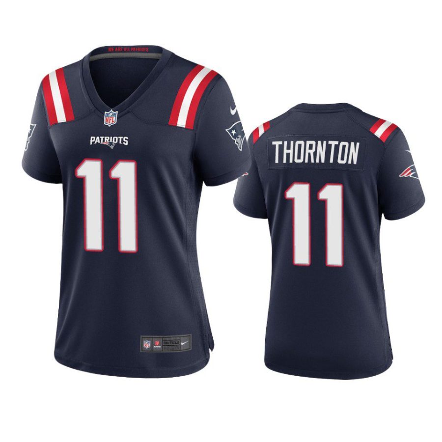 women patriots tyquan thornton game navy jersey