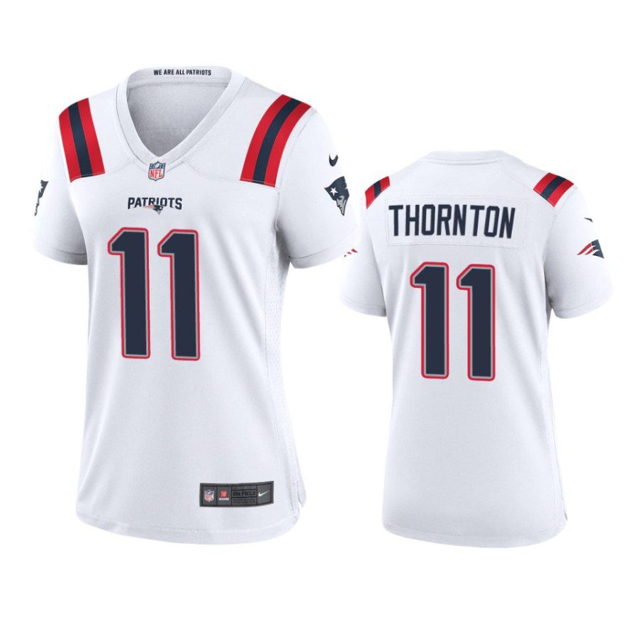 women patriots tyquan thornton game white jersey