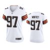 women perrion winfrey browns game white jersey