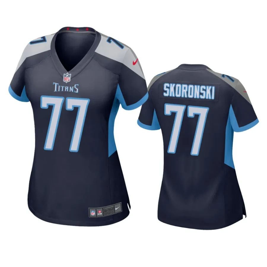 women peter skoronski titans game navy jersey