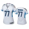 women peter skoronski titans game white jersey