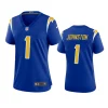 women quentin johnston chargers alternate game royal jersey