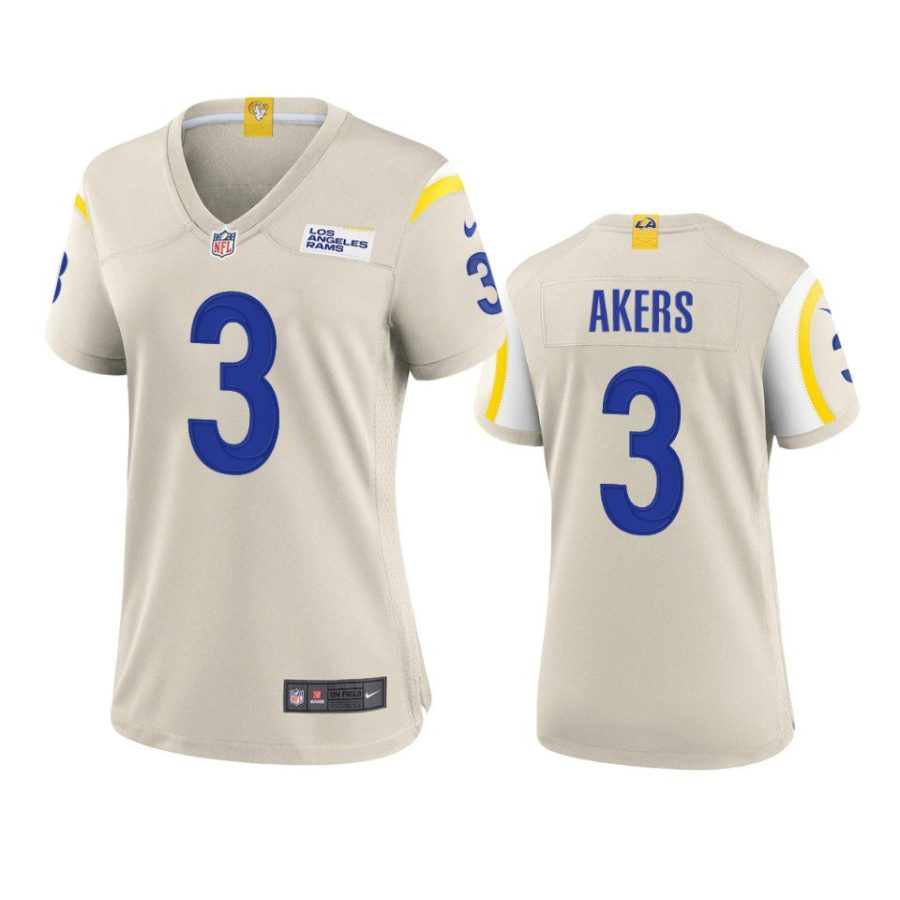 women rams cam akers game bone jersey