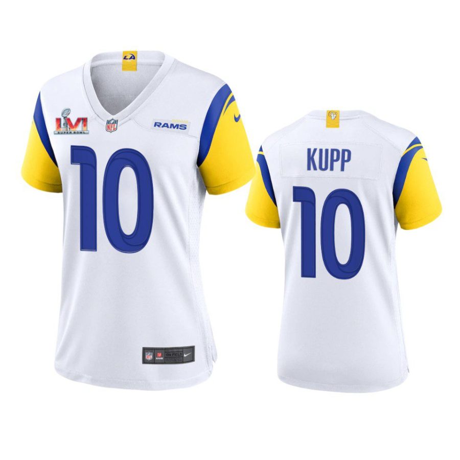 women rams cooper kupp white super bowl lvi champions game jersey