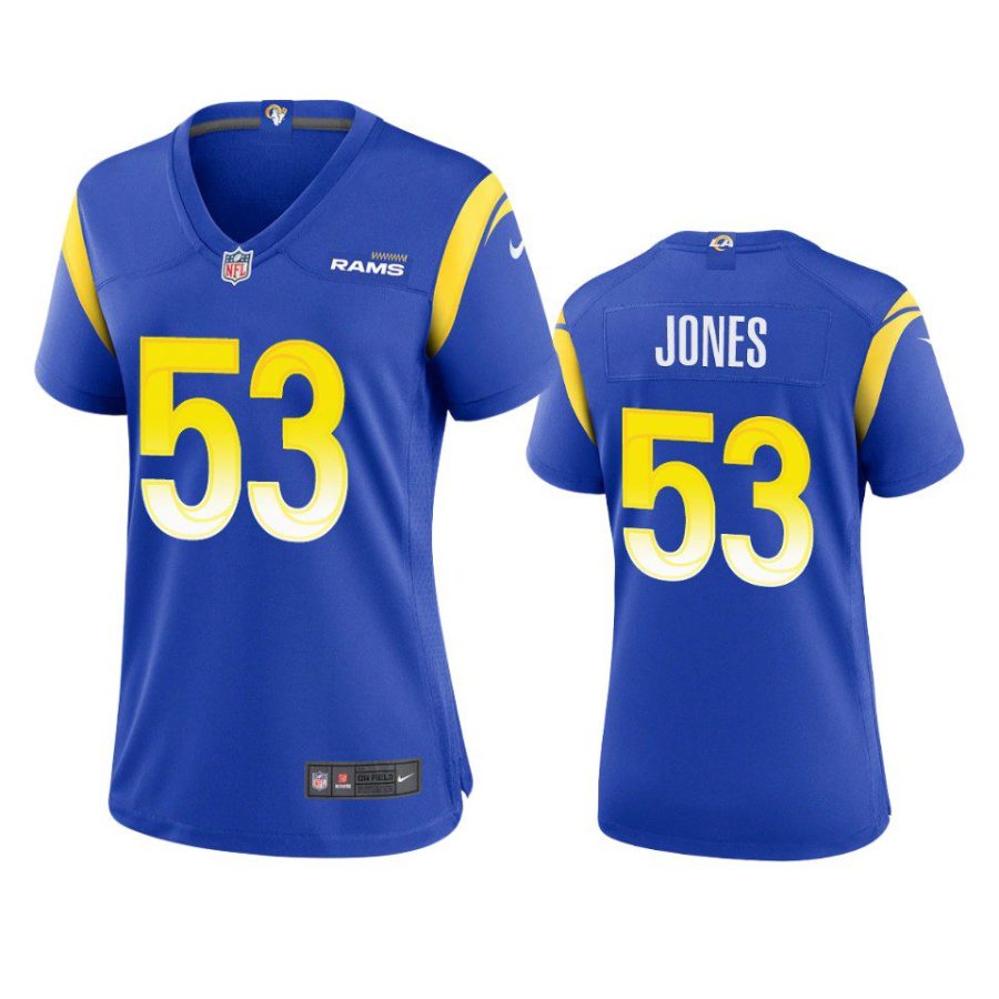 women rams ernest jones game royal jersey