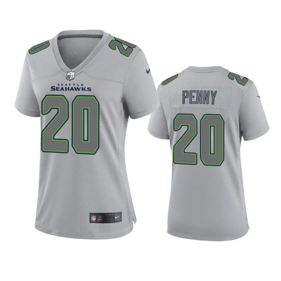 women rashaad penny seahawks gray atmosphere fashion game jersey