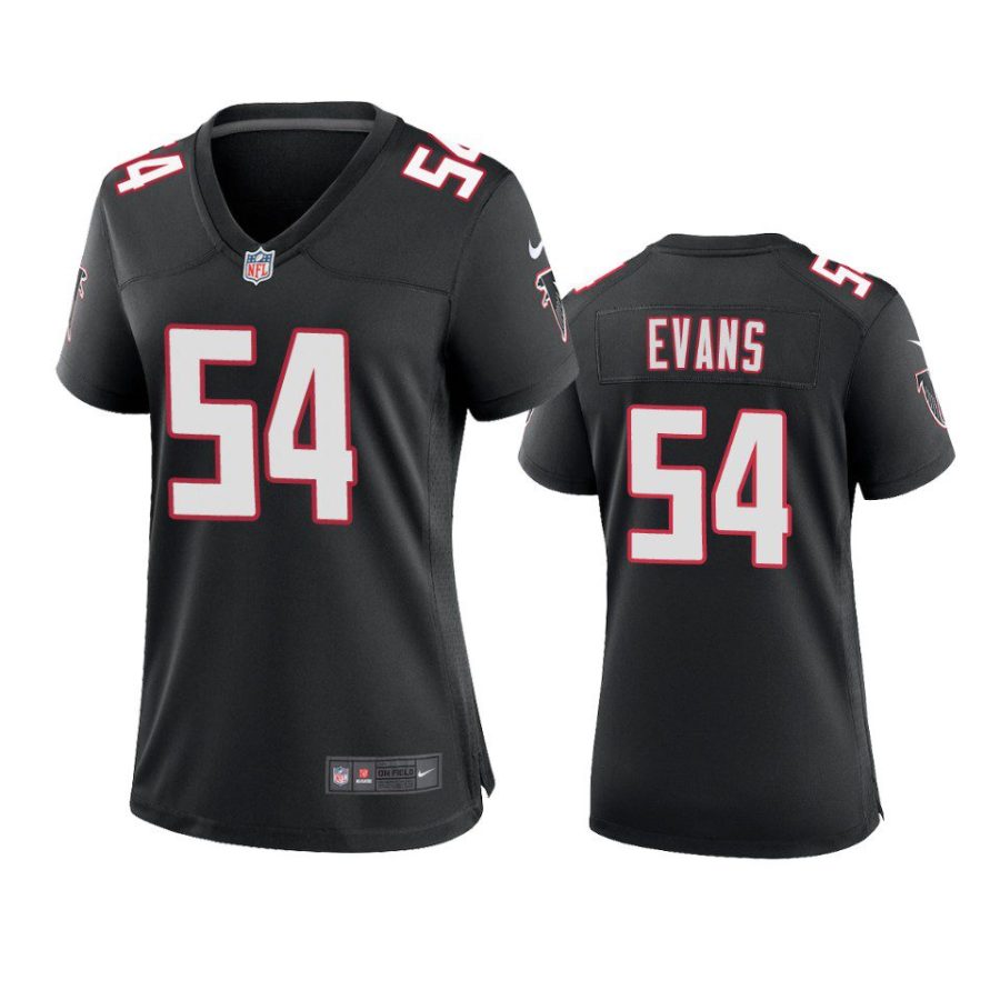 women rashaan evans falcons throwback game black jersey