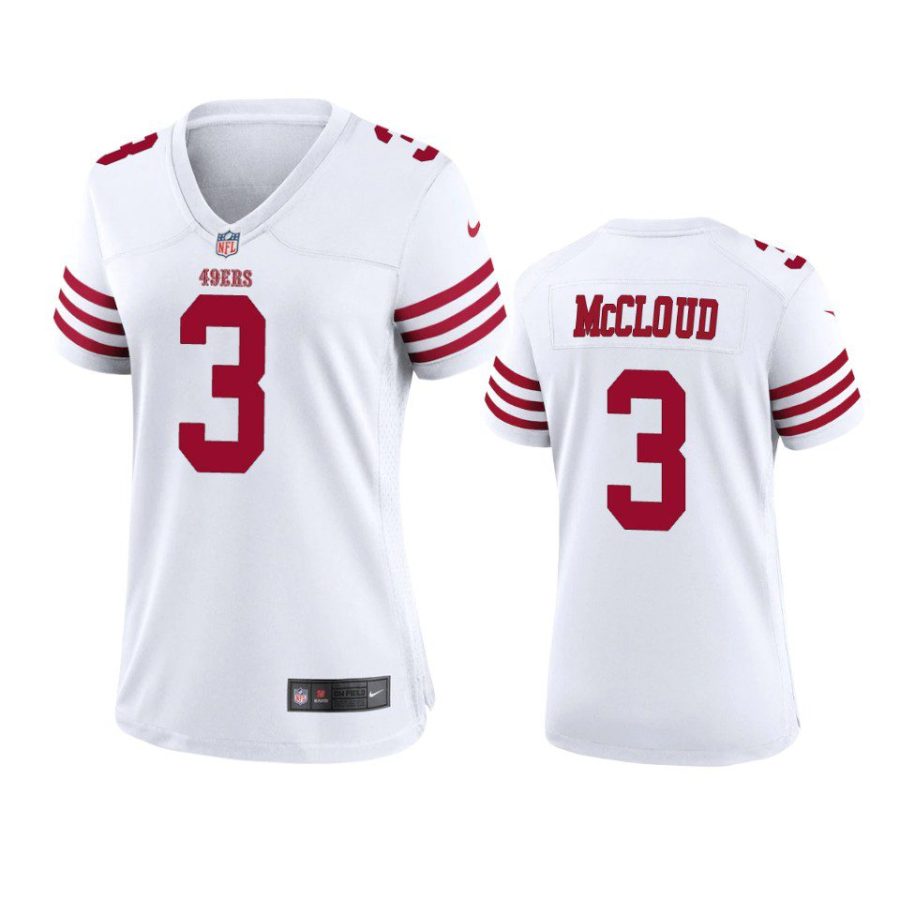 women ray ray mccloud 49ers game white jersey