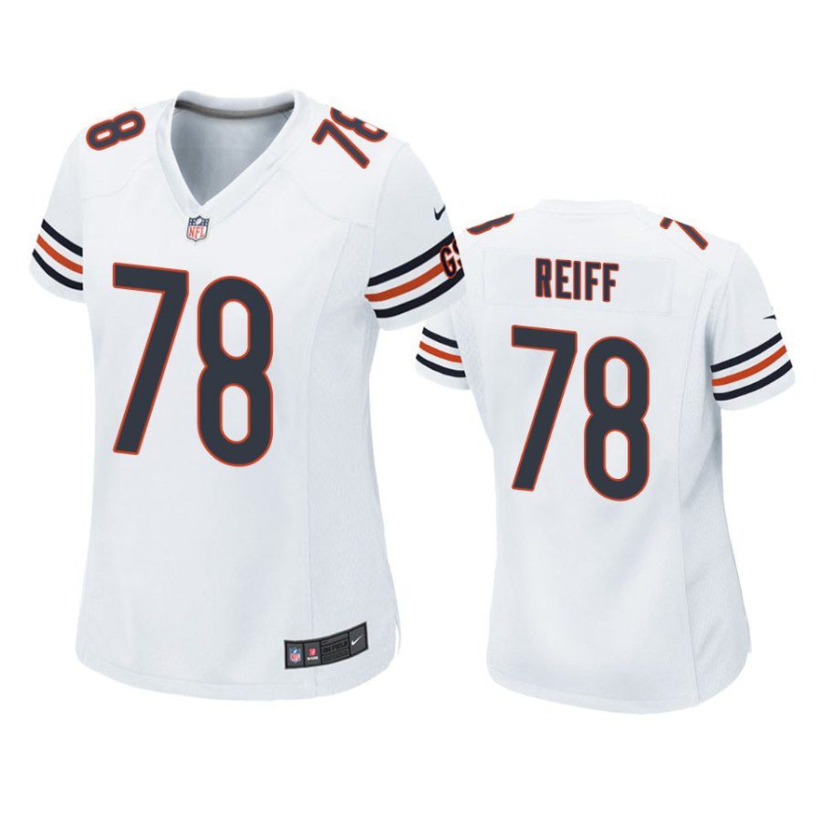 women riley reiff bears game white jersey