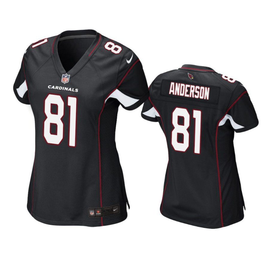 women robbie anderson cardinals game black jersey