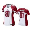 women robbie anderson cardinals game white jersey