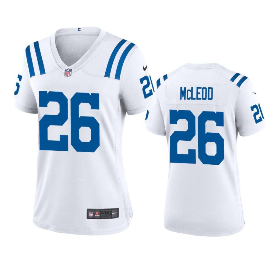 women rodney mcleod colts game white jersey