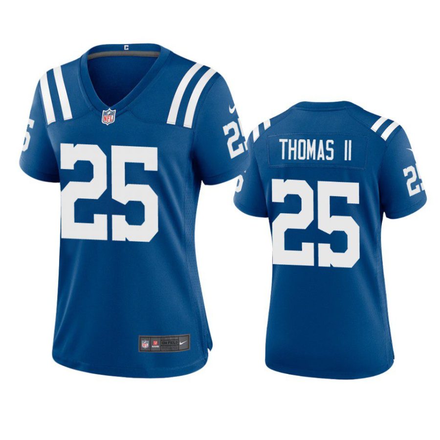 women rodney thomas ii colts game royal jersey