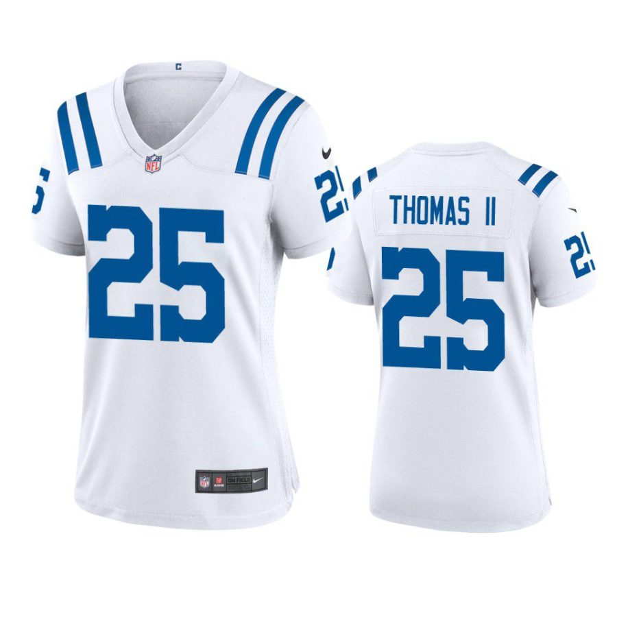 women rodney thomas ii colts game white jersey