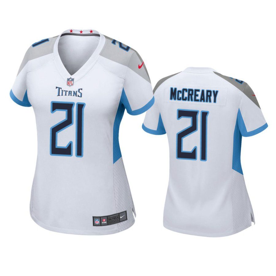 women roger mccreary titans game white jersey