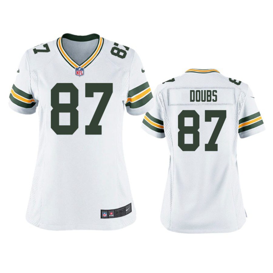 women romeo doubs packers game white jersey